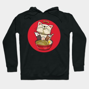 Cute Cat Eating Ramen Hoodie